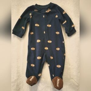 ⚜️ Carter's Football Fleece Footed Pajamas